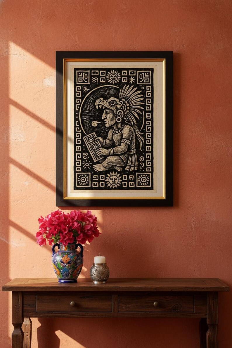 Cipactonal Aztec Creator God Mesoamerican Print Download - Etsy