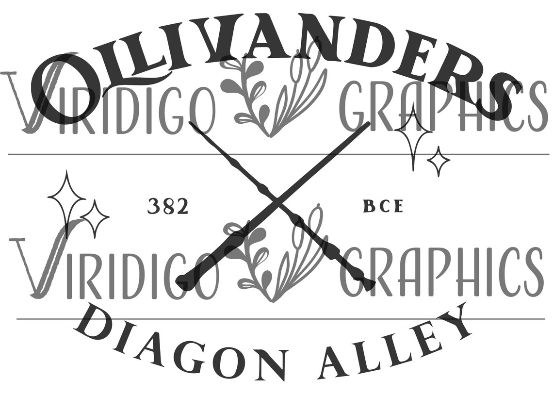 Ollivanders Logo Potter SVG PNG DXF Eps Files - Etsy