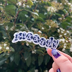 Mooody Cow Print Sticker | Purple Laptop Decal