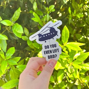 Do You Even Lift Chinook helicopter Sticker