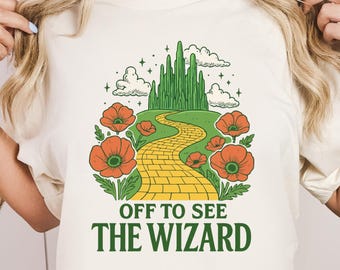 Retro Yellow Brick Road Shirt:  Wizard Emerald City Tee, Off to See the Wizard Shirt, Retro Fairy Tale Wizard of Oz Shirt, Magical Witch Tee
