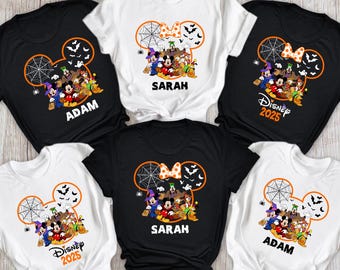 Custom Disney Family Halloween Shirt: Mickey and Friends Matching Halloween Tee, Disneyland Halloween Trip Shirt