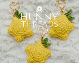 Crochet Paopu Fruit Kingdom Hearts Keychain | Crochet Keychain | Magnetic Keychain | Gamer Gift | Crochet Plush | Bag Charm | Nostalgic Game