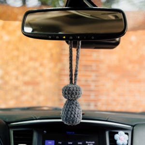 Latte Stone Plush Rearview Mirror Accessory | Car Hanger | Handmade Crochet | Chamoru | Guam | Rota | Saipan | Tinian | Guam Gift