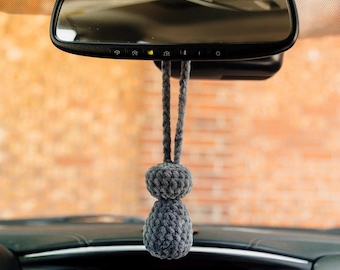 Latte Stone Plush Rearview Mirror Accessory | Car Hanger | Handmade Crochet | Chamorro | Guam | NMI | Rota | Saipan | Tinian | Gift