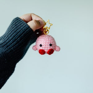 Crochet Kirby | Keychain | Kawaii | Gamer | Amigurumi | Key Accessory | Bag Accessory | Purse Accessory