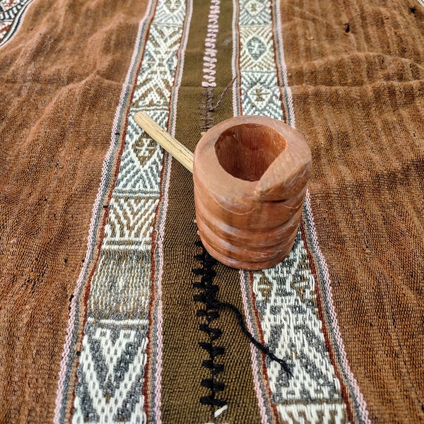 Shipibo Pipe / Mapacho Pipe / Shaman Pipe / Wooden Pipe (Pipe no.4 / Anaconda / big size)