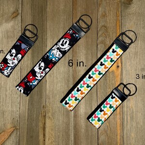 Magical Mouse Print Car Key Fob for House Keys, Wristlet Keychain, Keyring, Fabric Keyfob, Keychain Wristlet