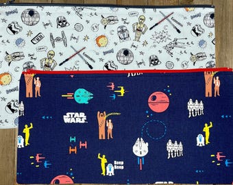 Space Wars 3 Print Zippered Pouch/Pencil Case/Makeup Bag / Coin Purse