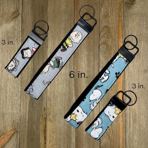 Sunday Comics Print Car Key Fob for House Keys, Wristlet Keychain, Keyring, Fabric Keyfob, Keychain Wristlet