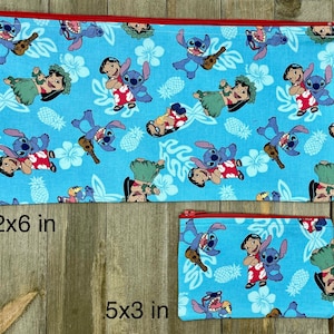 Disney&#39;s Lilo and Stitch Print Zippered Pouch/Pencil Case/Makeup Bag / Coin Purse