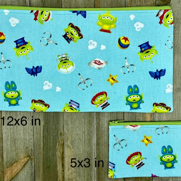 Alien Remix Toy Story Characters Print Zippered Pouch/Pencil Case/Makeup Bag / Coin Purse