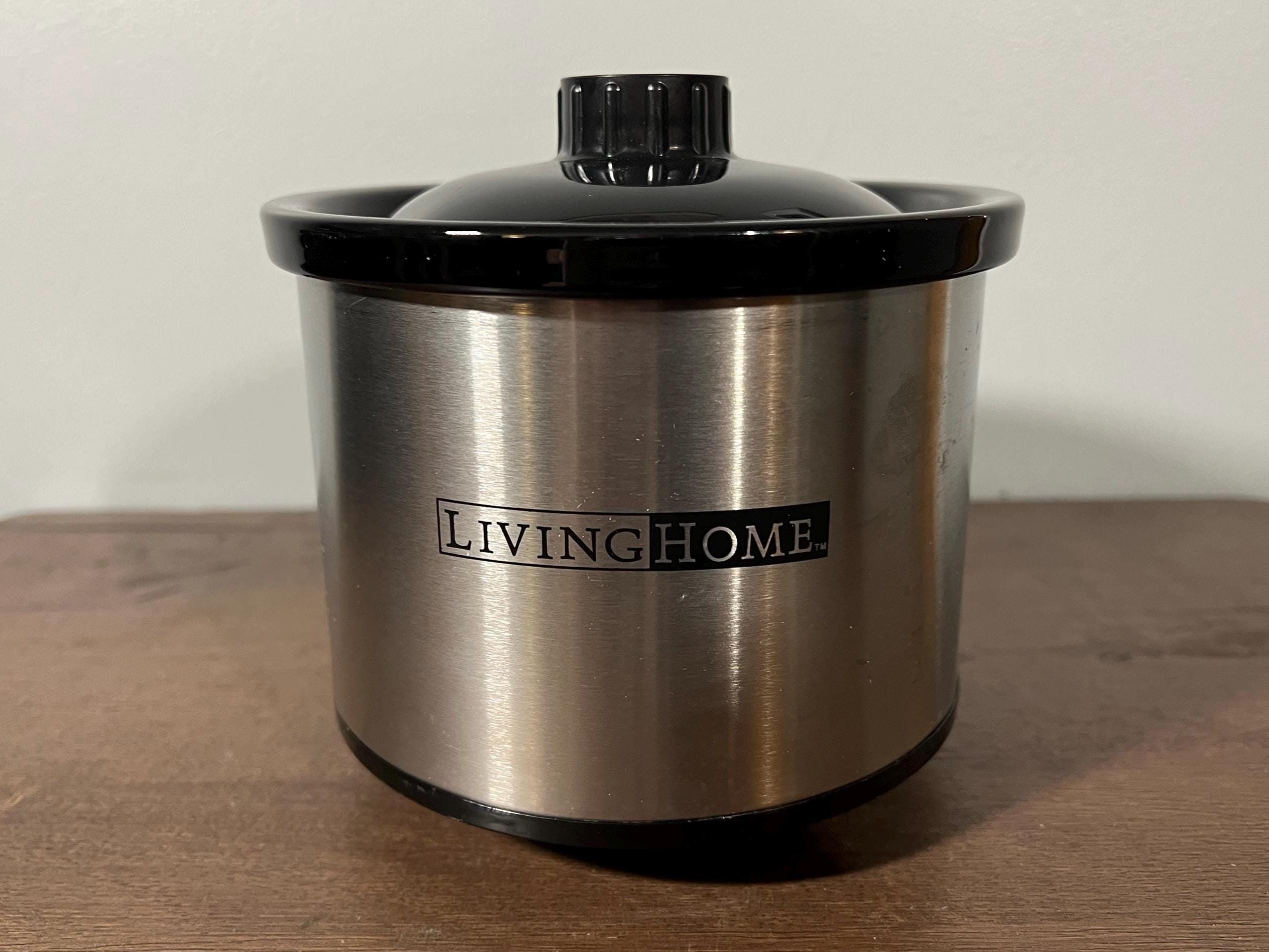 Living Home Stainless Steel Crock-Pot Mini Slow Cooker/Wax Melting Pot