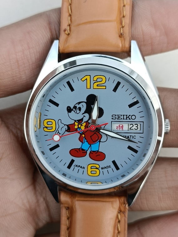 Rare Vintage Seiko 5 Mickey Mouse Automatic Mechanical Mens - Etsy