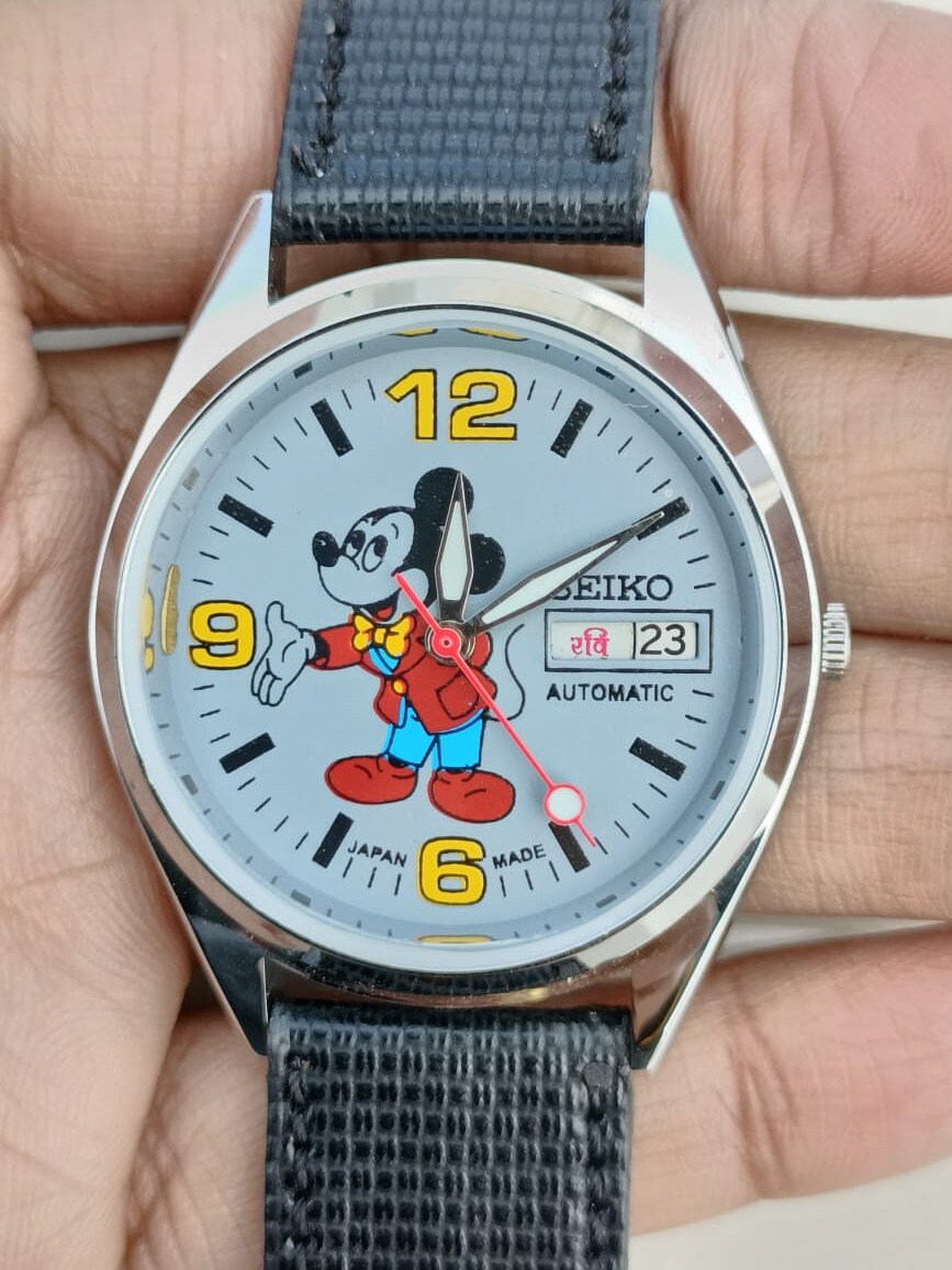 Implement terrorist Sikker Rare Vintage Seiko 5 Mickey Mouse Automatic Mechanical Mens - Etsy