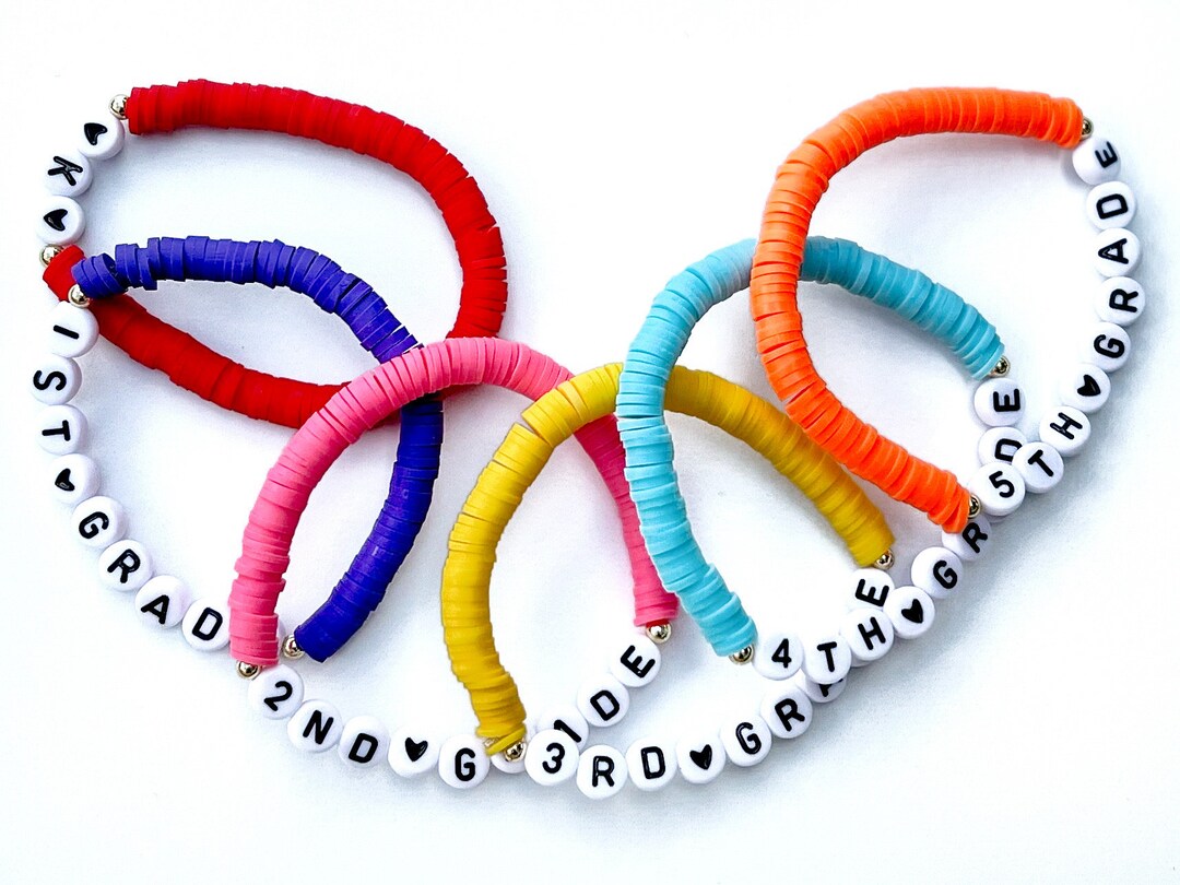 Back to School Bracelet First Day of School Bracelet Etsy