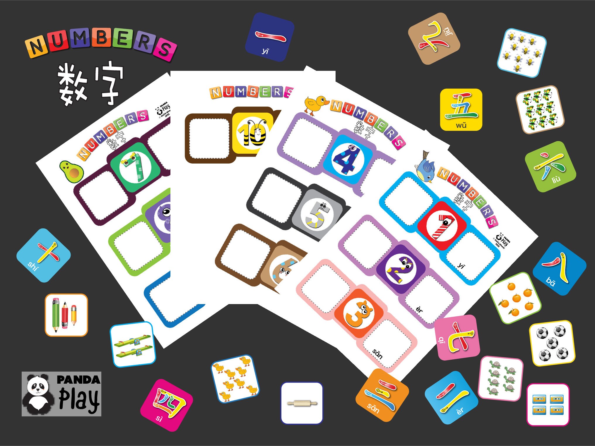 CHINESE NUMBERS Matching Activity - Learn Numbers in Chinese - Etsy