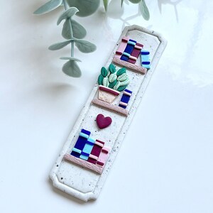 Bookmark, Polymer clay, Handmade bookmark, Polymer clay bookmark, Bookshelf Bookmark