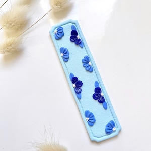 Bookmark, Polymer clay, Handmade bookmark, Polymer clay bookmark, Blue Bookmark