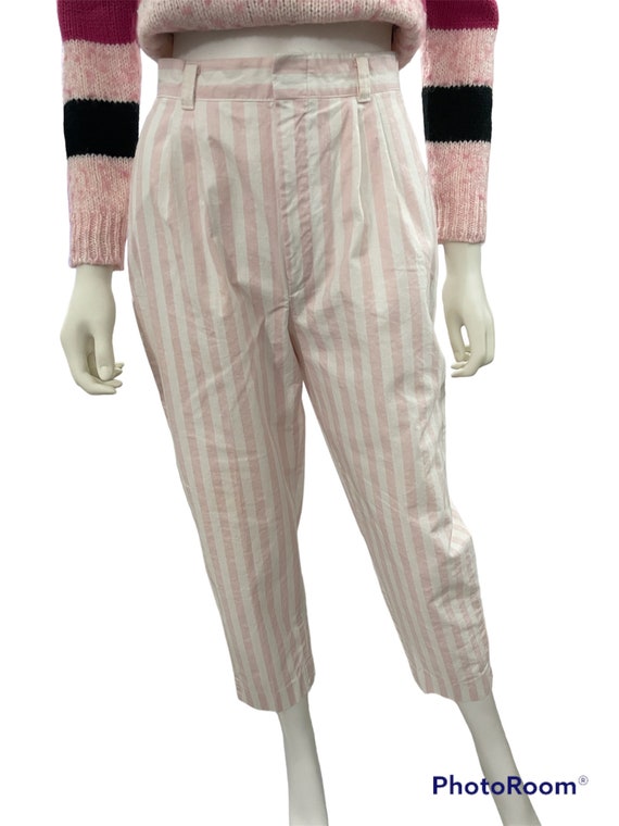 80’s striped pleated pants