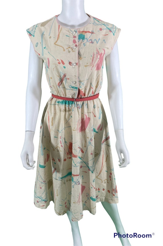 80’s paint splatter dress