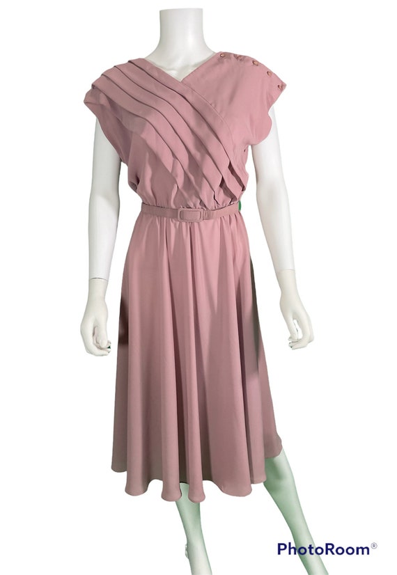 70’s mauve organza dress