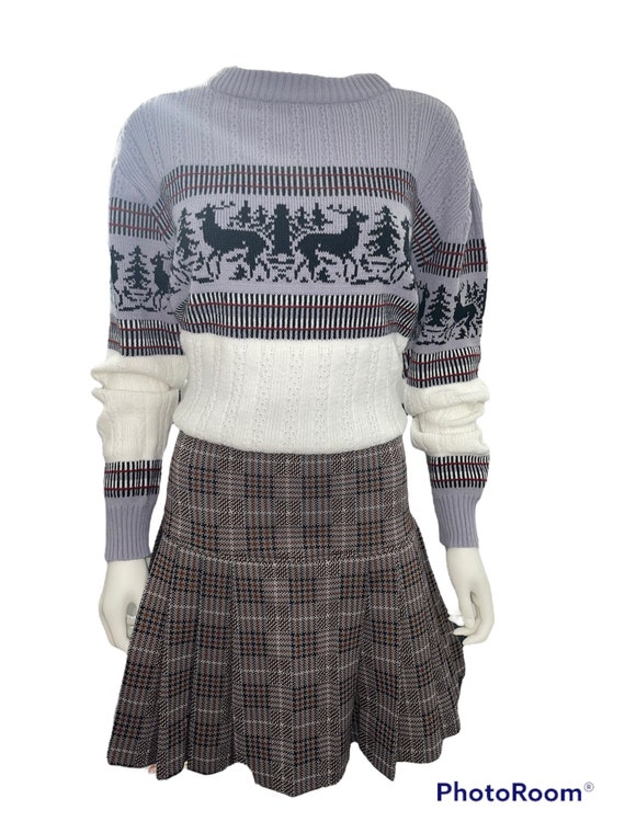 60’s Plaid pleated skirt