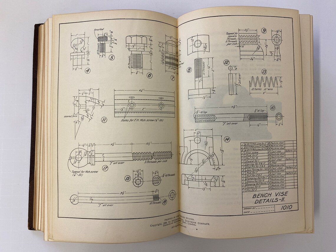 Drawing, ICS Reference Library, Book 39, 1906, Antique Home Study ...