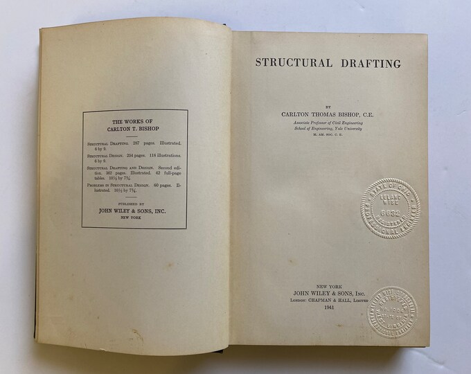 Structural Drafting & Design Vintage Engineering Books Carlton Thomas
