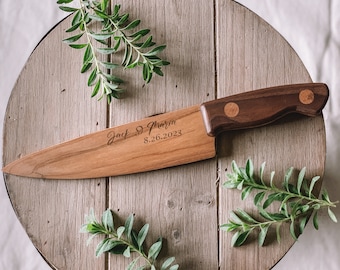Personalized Wood Cake Knife for Wedding Gift or Celebrations. Commemorate your Special Date.