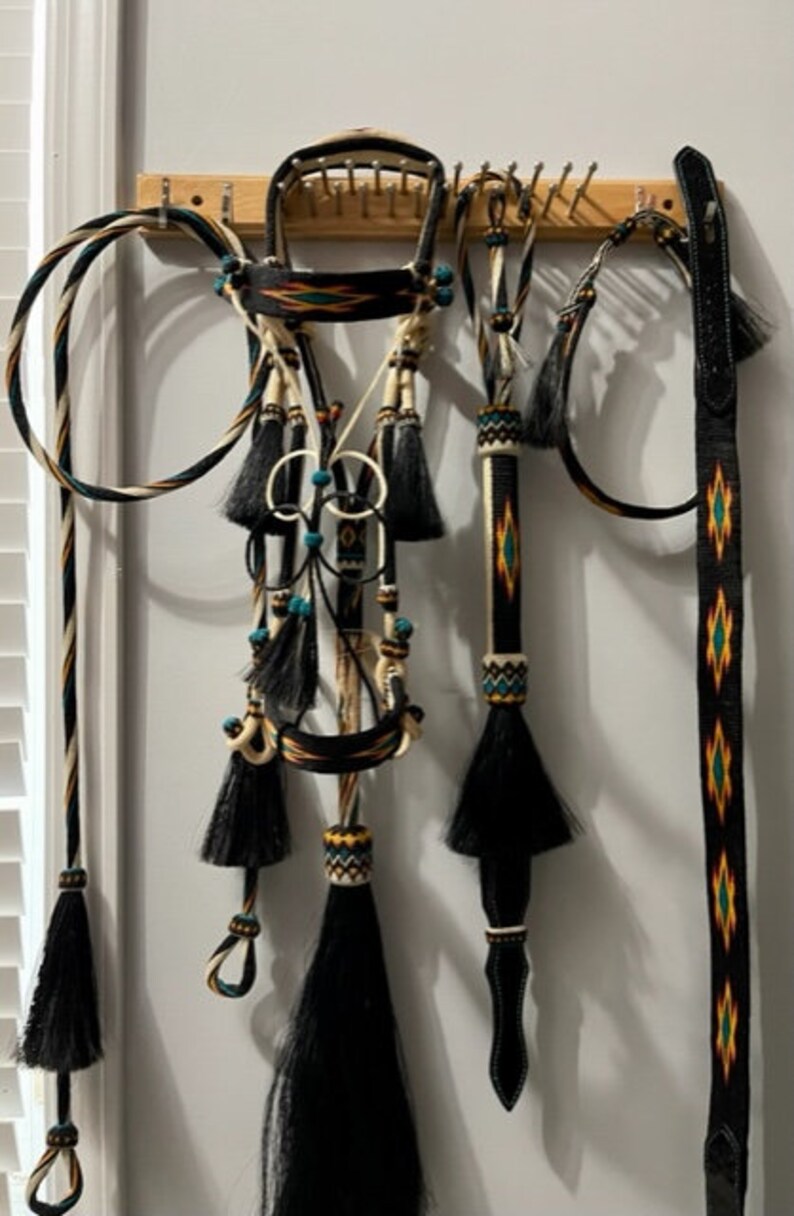 Horse Hair Bridle, One of a Kind 6 Pc Matching Set, Custom Hitched and