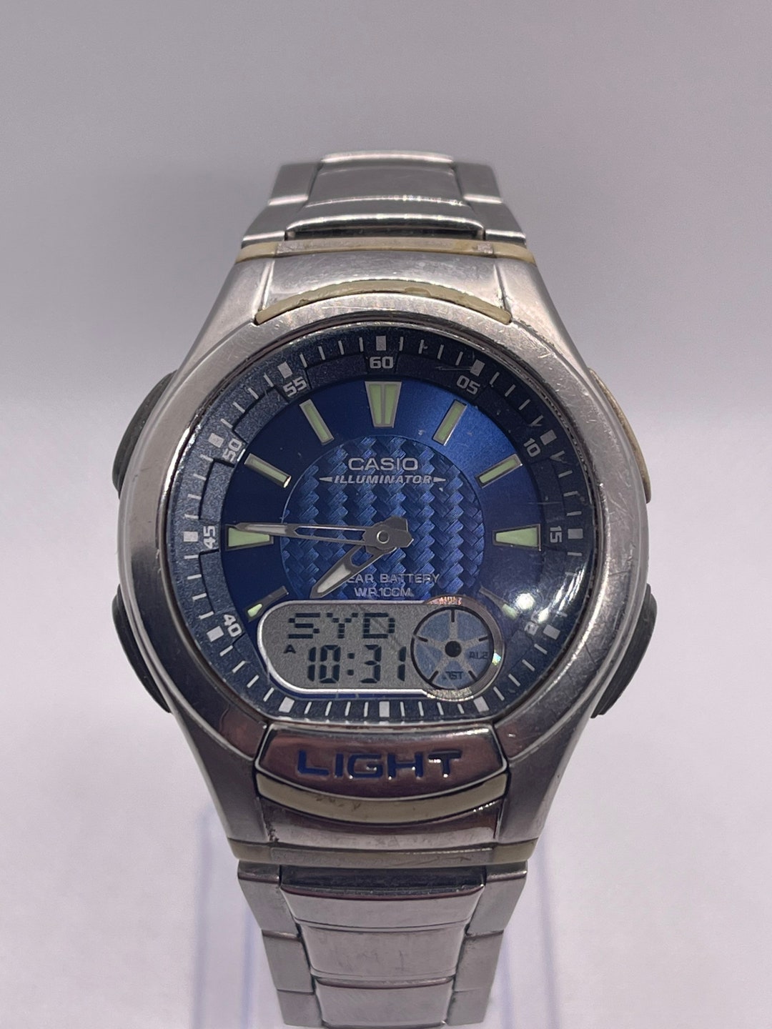 Vintage Casio Illuminator AQ-180W WR100M Digital/analog 34mm - Etsy