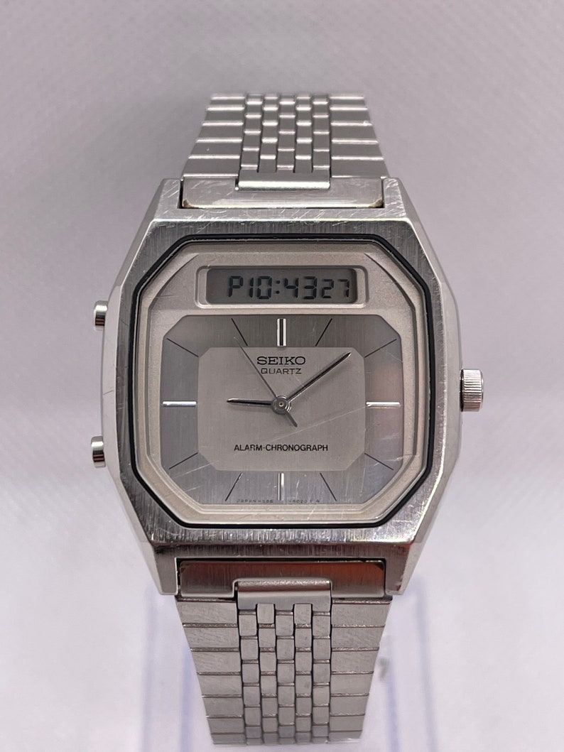 Vintage Seiko Quartz Alarm Chronograph Analog/digital Seiko Etsy