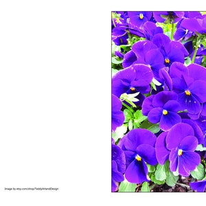 Tarjeta de felicitación violetas