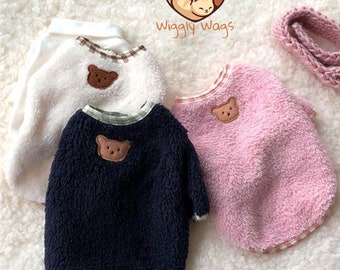 Cute Pet Dog Clothes Puppy Cat Shirt Warm Jacket Sweater FLEECE GIFT (For Small to Medium Sized Dogs)