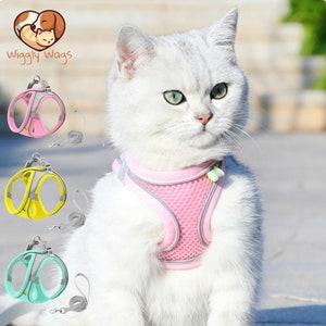 Pet Dog Cat Harness Soft No Choke Design Easy Control Adjustable ( Escape Proof) Breathable and Reflective