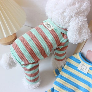 Cute Pet Dog Pajamas Jumpsuit Clothes Puppy Shirt Warm Jacket Sweater COTTON GIFT (For Small Dogs)