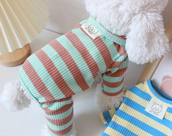 Cute Pet Dog Pajamas Jumpsuit Clothes Puppy Shirt Warm Jacket Sweater COTTON GIFT (For Small Dogs)