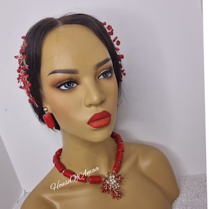 Coral Vine Headband and Neckpiece Set