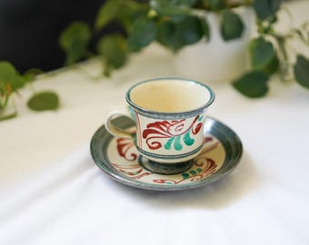 Japanese Vintage Richfield Tachikichi Porcelain Plate Saucer Set