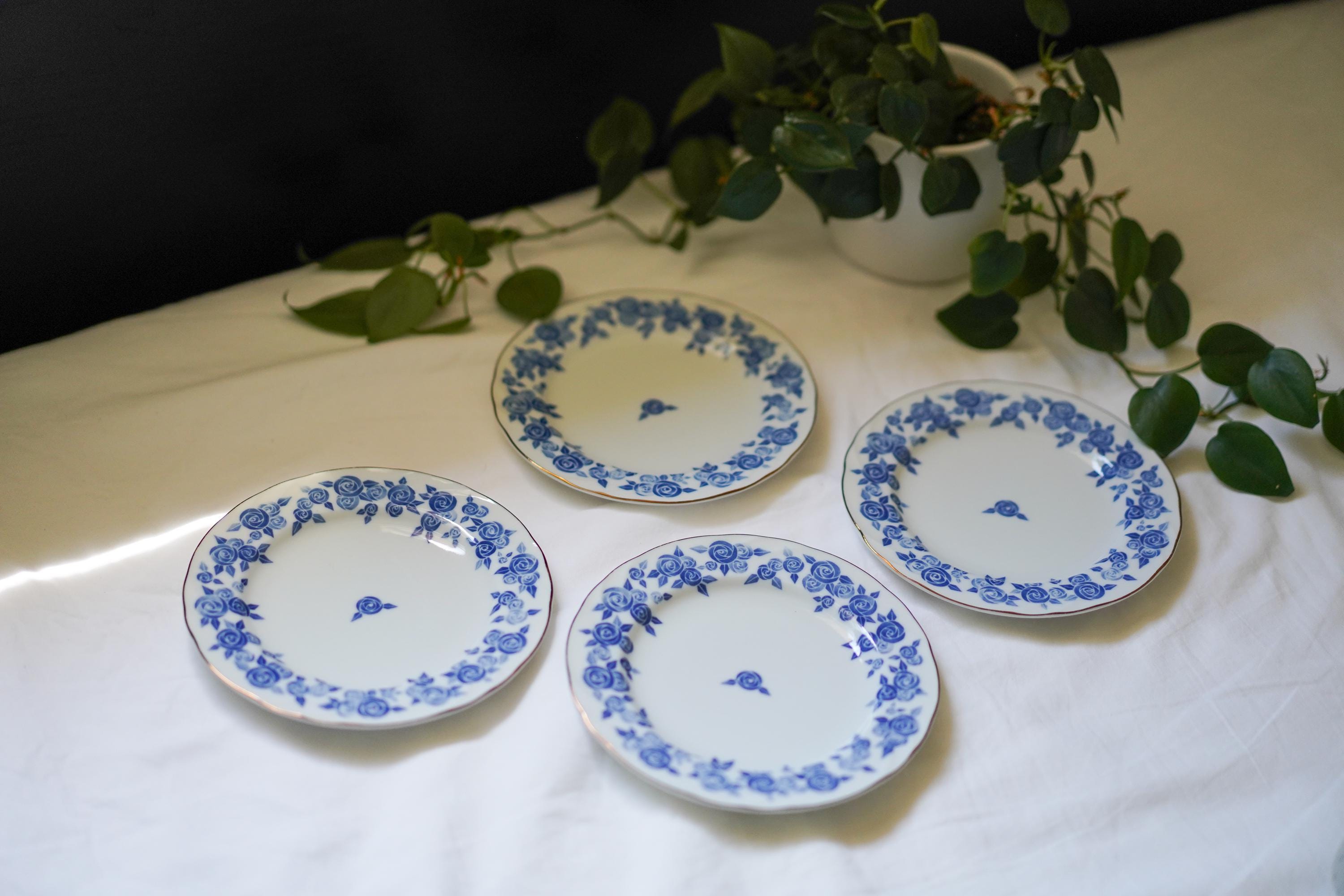 たち吉 DINERWARE RICHFELD Japanese Vintage Richfield Tachikichi Porcelain Plate Saucer Set