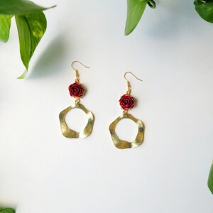Como La Flor Gold Statement Earrings