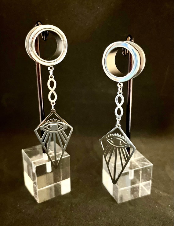 Eye of Providence 16mm Stainless Steel Tunnel Earrings Etsy
