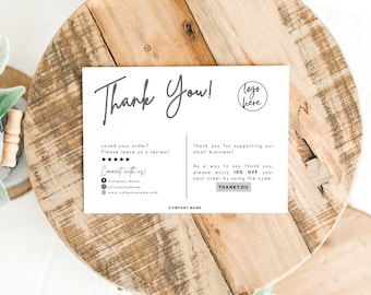 Gracias por su pedido, tarjeta de agradecimiento comercial, gracias por su compra, plantilla de tarjeta de presentación imprimible, inserción de agradecimiento