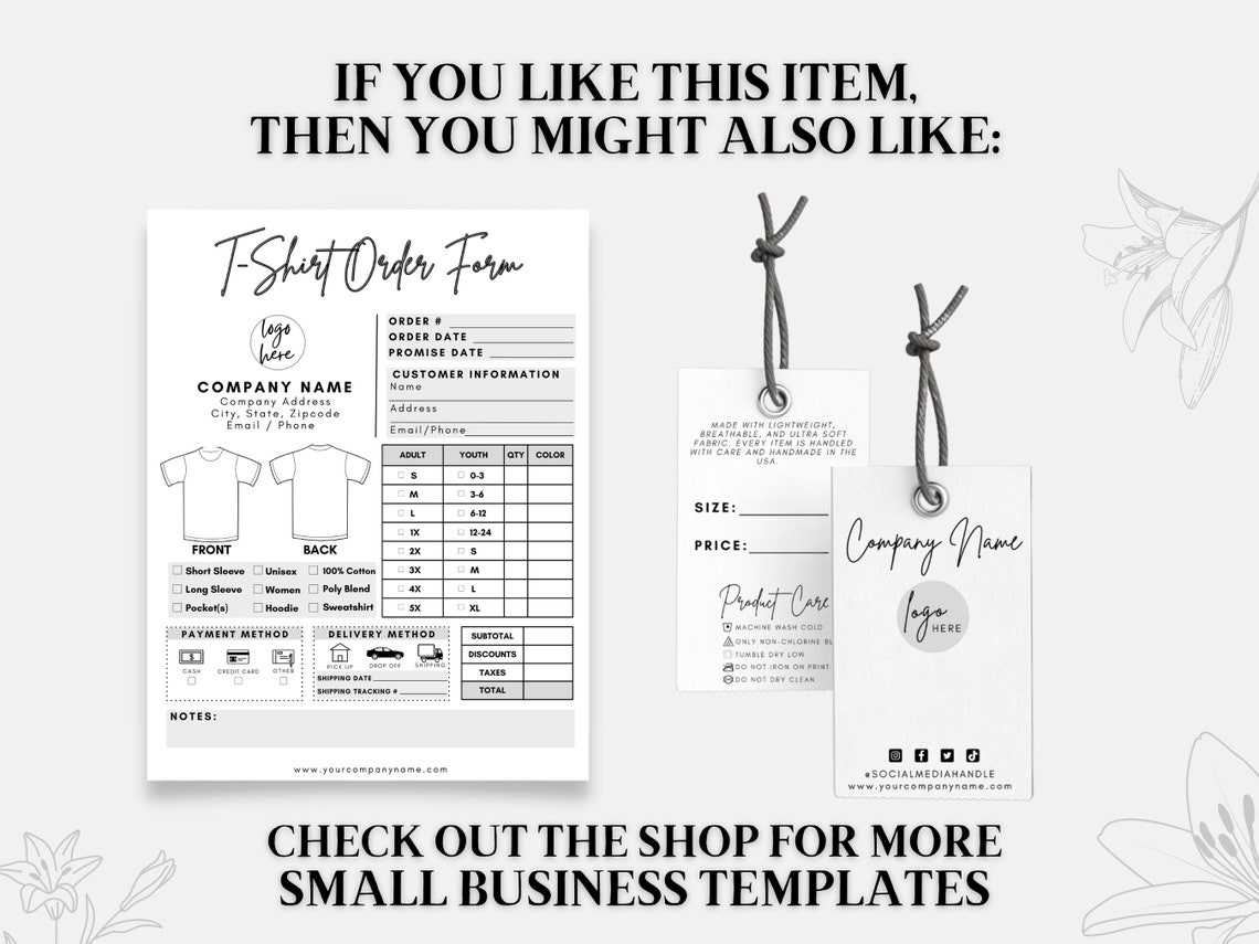 Printable Clothing Labels Clothing Size Labels Custom Etsy