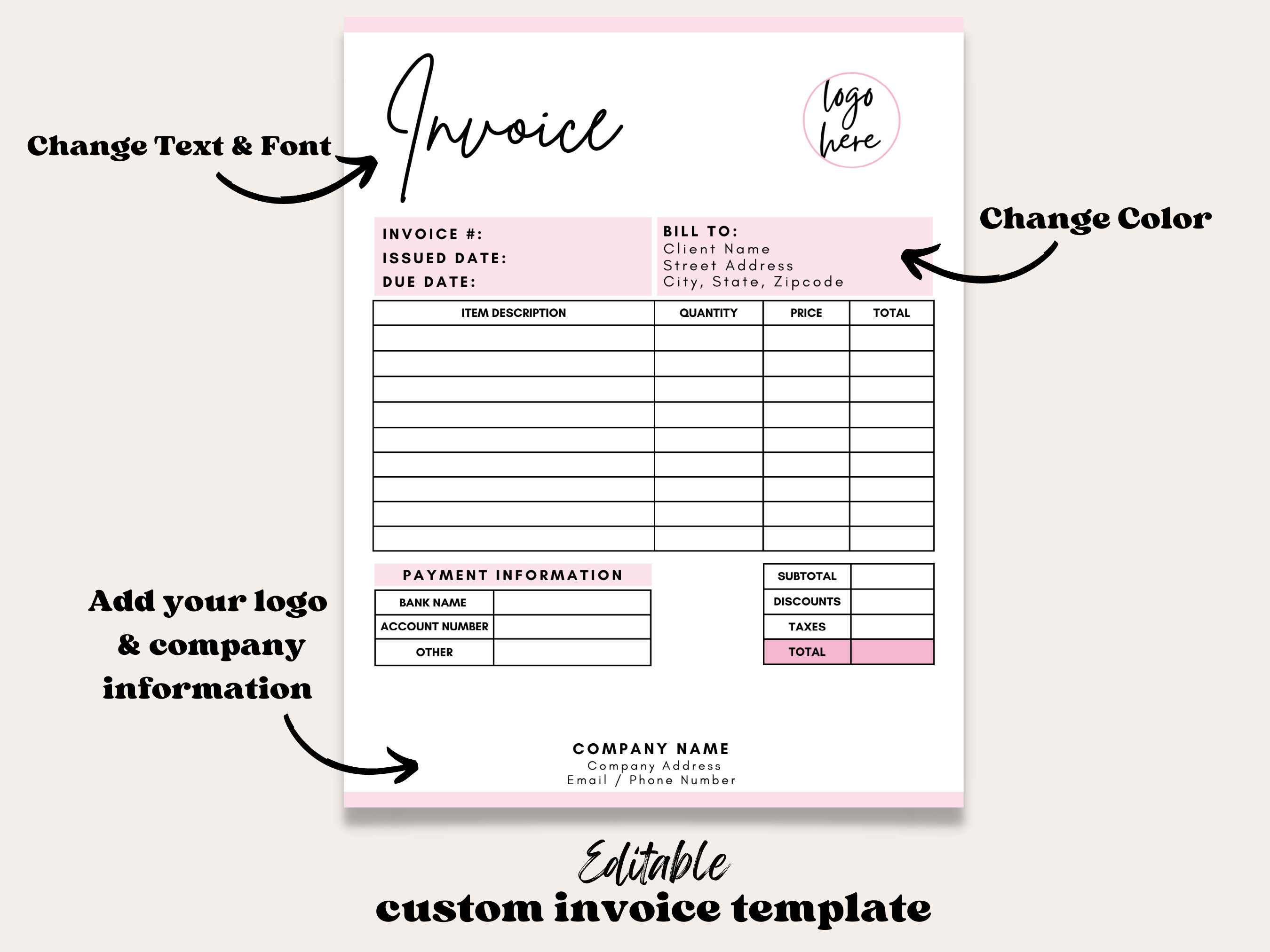 Invoice Template, Invoice Template for Small Business, Invoice Template