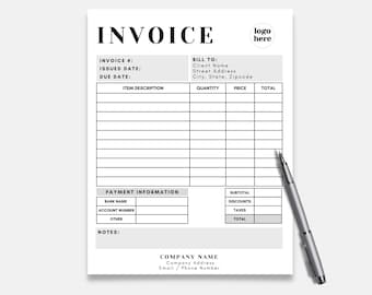 Invoice, Invoice Template, Business Invoice, Printable Invoice, Invoice Form, Invoice Template Download, Custom Invoice Template, Order Form