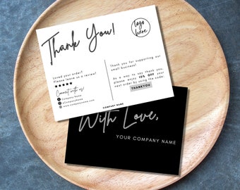 Thank You For Your Order, Thank You Card Business, Thank You For Your Purchase, Printable Business Card Template, Thank You Insert