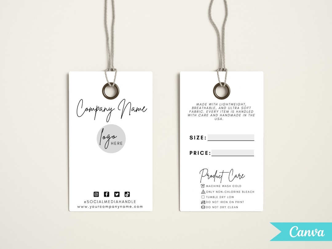 Price Tag Template, Product Tags, Fashion Labels, Hang Tag Template ...