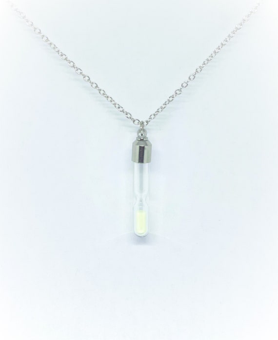 Hourglass Necklace Glow in the Dark 
